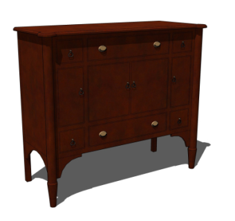 美式实木边柜斗柜