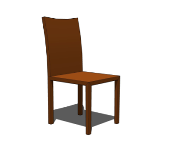 现代实木单椅su模型