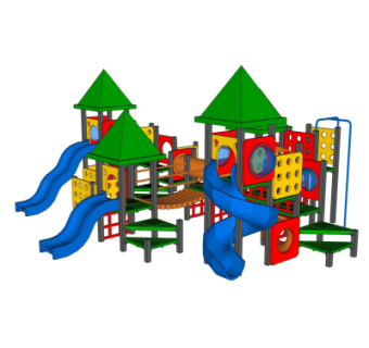 现代儿童滑梯游乐设施su模型