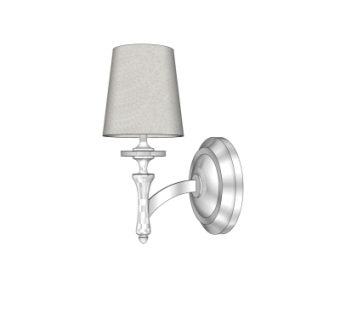 欧式金属壁灯su模型