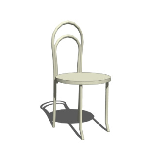 现代金属单椅su模型