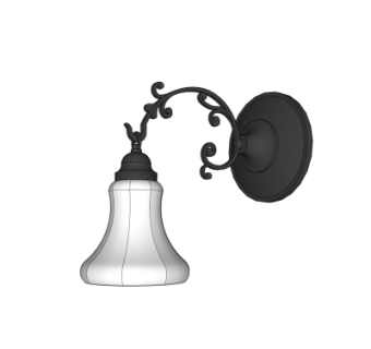 欧式铁艺壁灯su模型