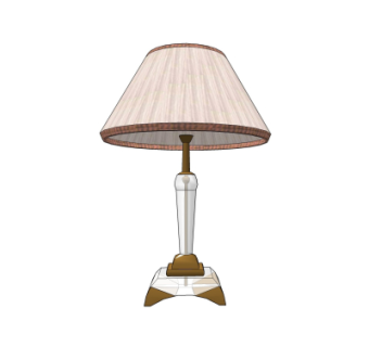 现代玻璃台灯su模型