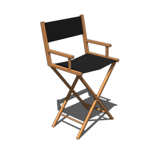 现代实木单椅su模型