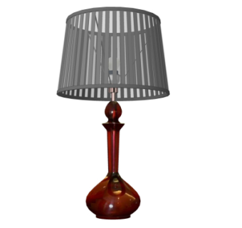 欧式陶瓷台灯su模型