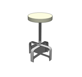 现代金属圆凳su模型