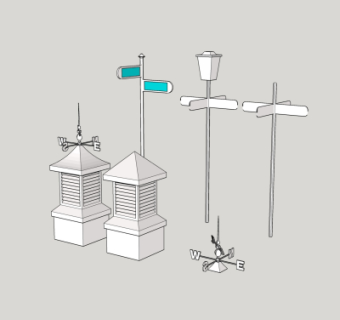 现代风向标su模型