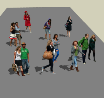 现代人物su模型