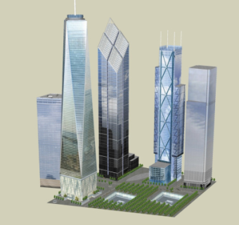 现代建筑外观su模型