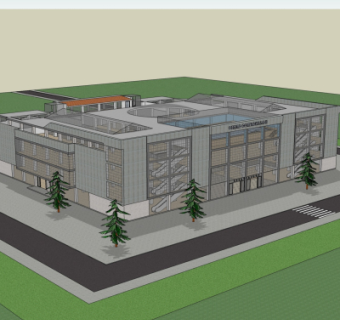 现代建筑外观su模型
