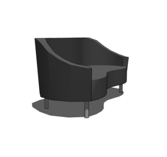 现代双人沙发su模型