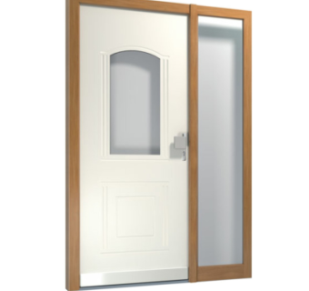 欧式子母门组件su模型