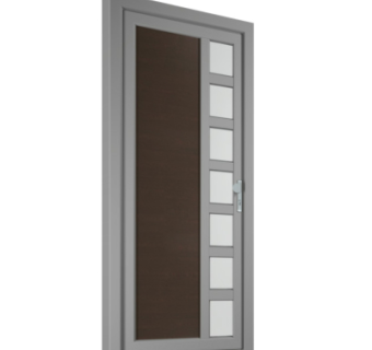 现代平开门组件su模型