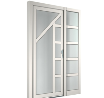 现代子母门组件su模型