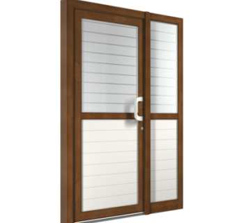 现代子母门组件su模型