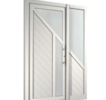 现代子母门组件su模型