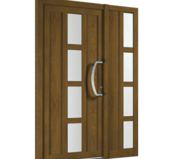 现代子母门组件su模型