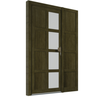 现代子母门组件su模型