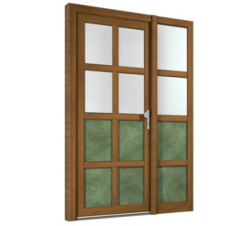 现代子母门组件su模型