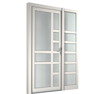 现代子母门组件su模型