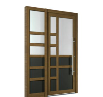 现代子母门组件su模型