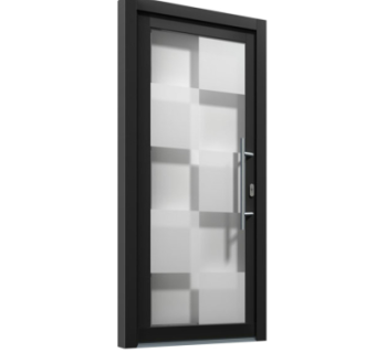 现代平开门组件su模型