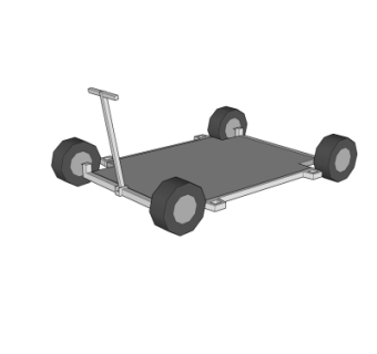 工业风小推车su模型