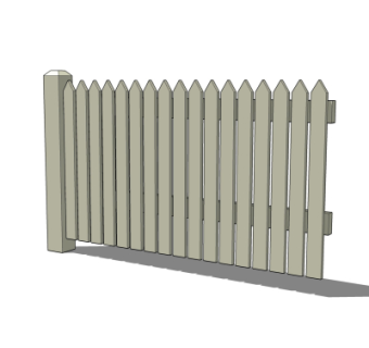现代栏杆护栏su模型
