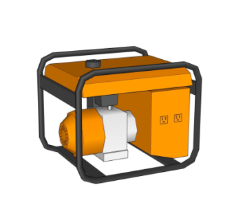 工业风柴油发动机su模型