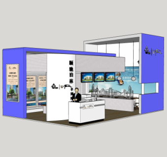 现代售楼处su模型