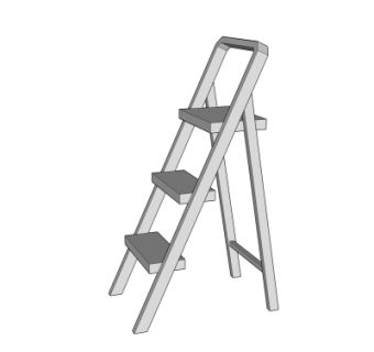 现代梯子su模型