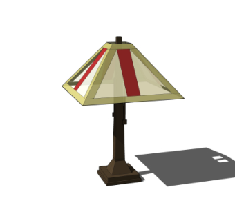 现代台灯su模型