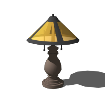 欧式台灯su模型