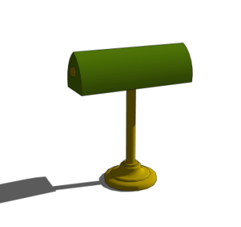 现代台灯su模型
