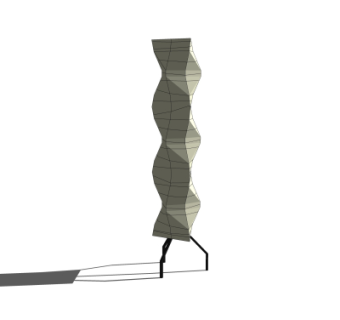 日式落地灯su模型