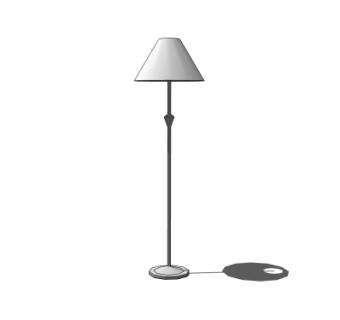 现代落地灯su模型