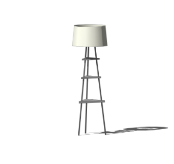 现代落地灯su模型