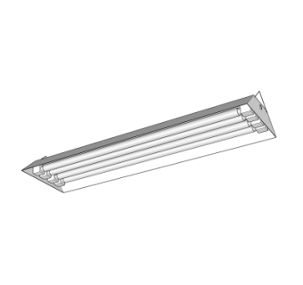 现代办公条形灯su模型