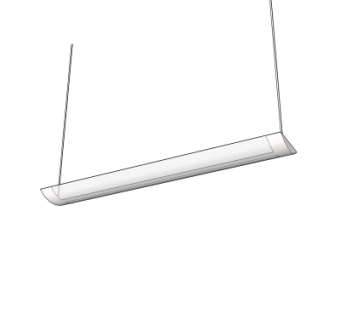 现代办公条形灯su模型