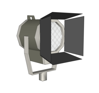 现代舞台灯su模型