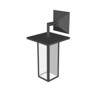 工业风金属壁灯su模型