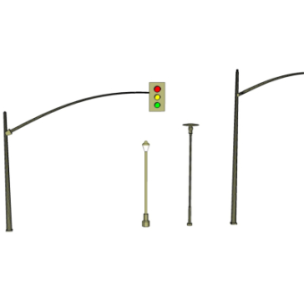 现代路灯su模型