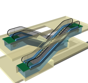 现代电动扶梯su模型