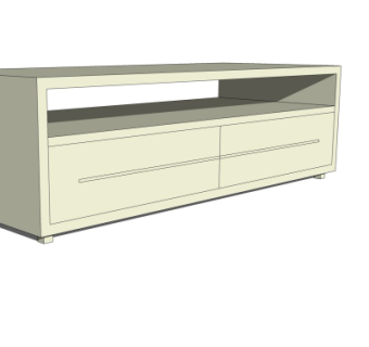 现代电视柜su模型