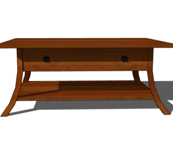 新中式电视柜su模型