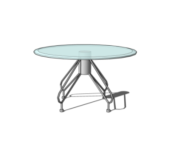 现代金属茶几su模型