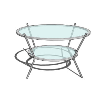 现代茶几su模型