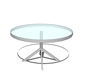 现代简约茶几su模型