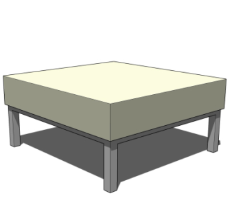 现代布艺凳子su模型