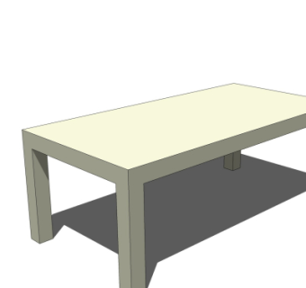 现代实木长凳子su模型